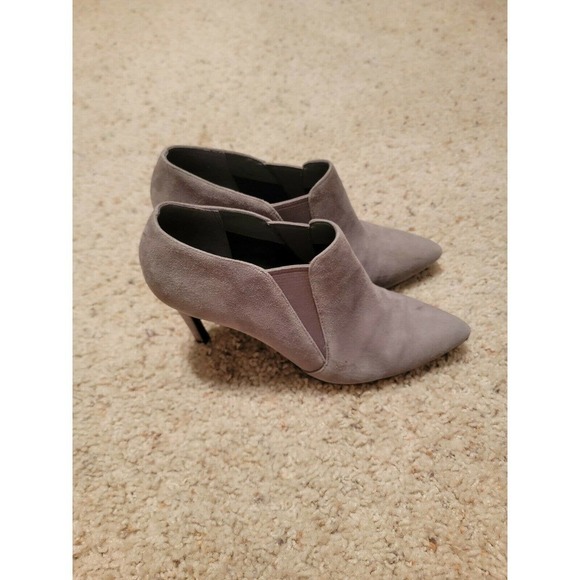 COLE HAAN GRAND OS Stiletto Ankle Boot Booties Gray Suede Leather Size 8B - Picture 5 of 7